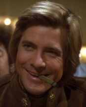 Dirk Benedict alias Starbuck Lieutenant Starbuck