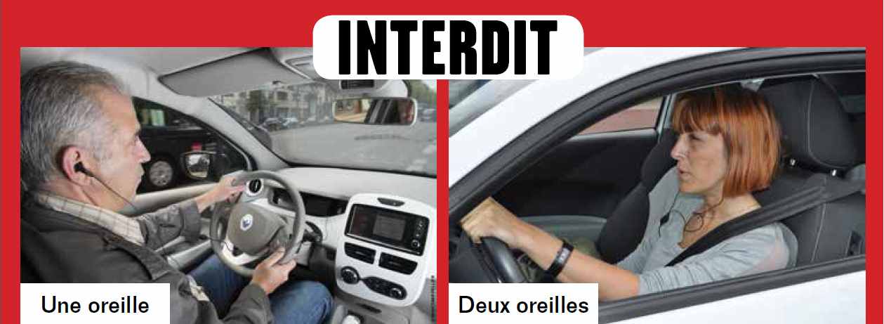 Voiture, utilitaire, poids lourds : oreillettes interdites