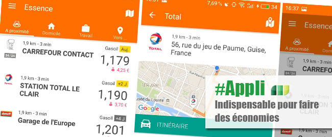 application essence : quelle est la station la moins chère ?