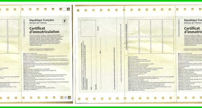 carte grise vehicule