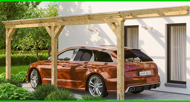 systeme carport en bois